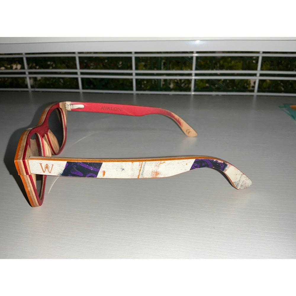 Woodzee Recycled Skateboard Sunglasses Unisex Size 50-24-145 (Avalon) Whi/Blu - Picture 3 of 3